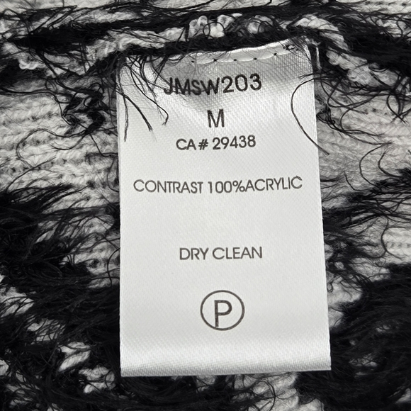 MissMe Black and White Geometric Sweater Size:Medium - Picture 3 of 6